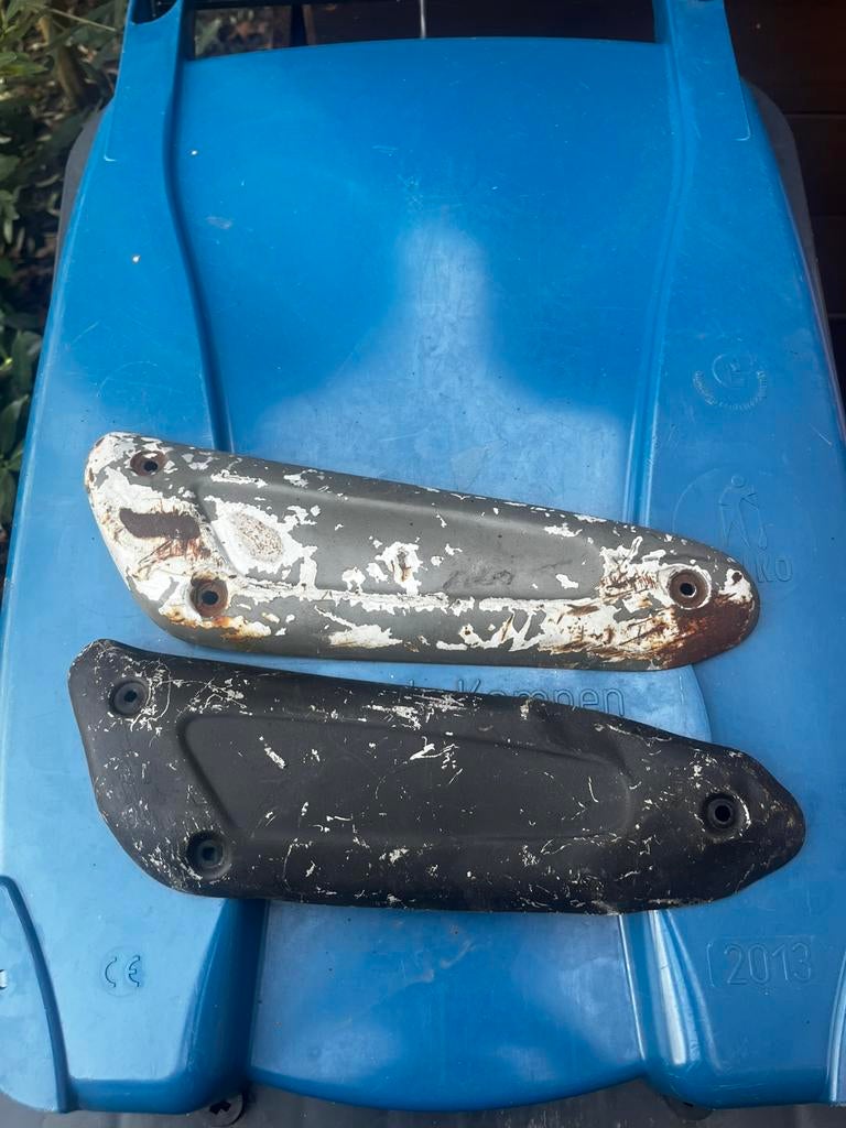 Piaggio gilera hitteschild pot uitlaat 125/180cc, Motoren, Tuning en Styling, Ophalen of Verzenden