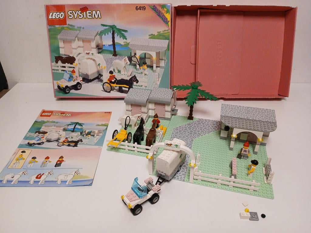 Lego paradisa 6419 rolling acces ranch met doos en manual, Kinderen en Baby's, Speelgoed | Duplo en Lego, Ophalen of Verzenden