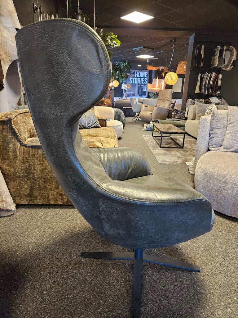 Draai fauteuil Peaches het-anker africa leder, Nieuw, Ophalen of Verzenden, 50 tot 75 cm, Leer