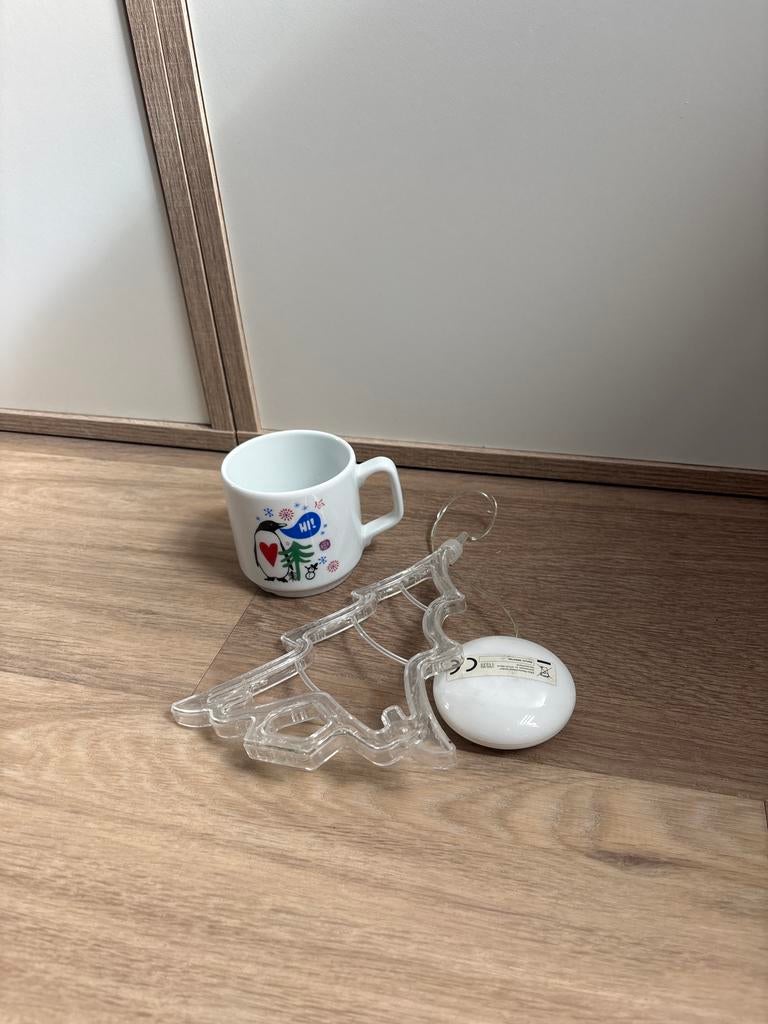 Mok kerst en kerst boom lampje, Ophalen of Verzenden