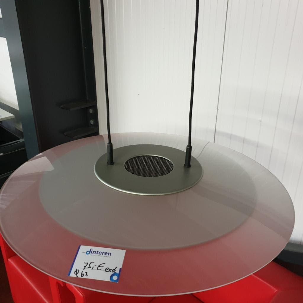 design hanglamp plafondlamp glas 63 cm doorsnede, Huis en Inrichting, Ophalen, Gebruikt, Glas, Minder dan 50 cm