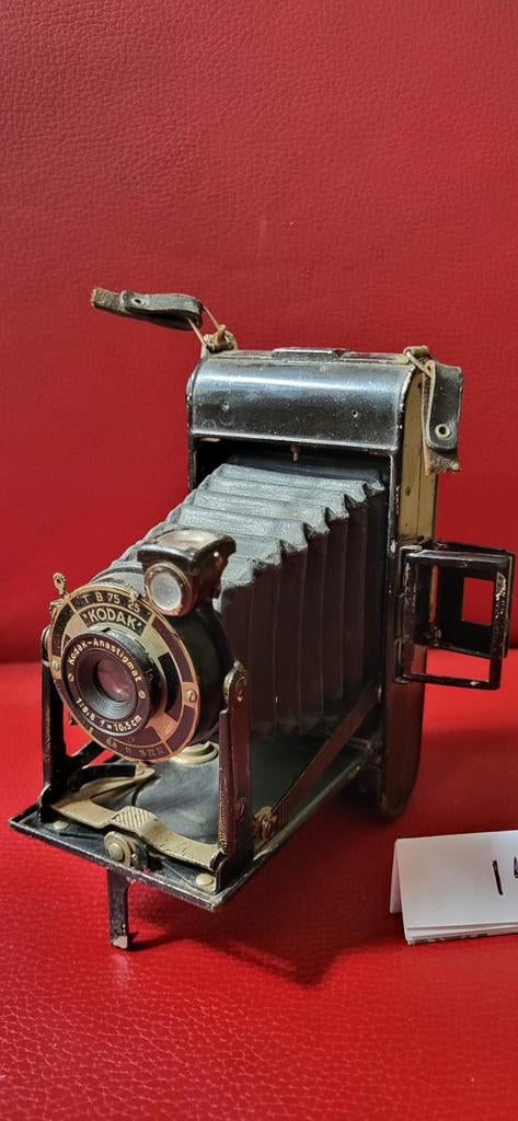 Vintage Kodak Anastigmat Camera met Foudraal, Ophalen of Verzenden, Gebruikt, Compact, Kodak