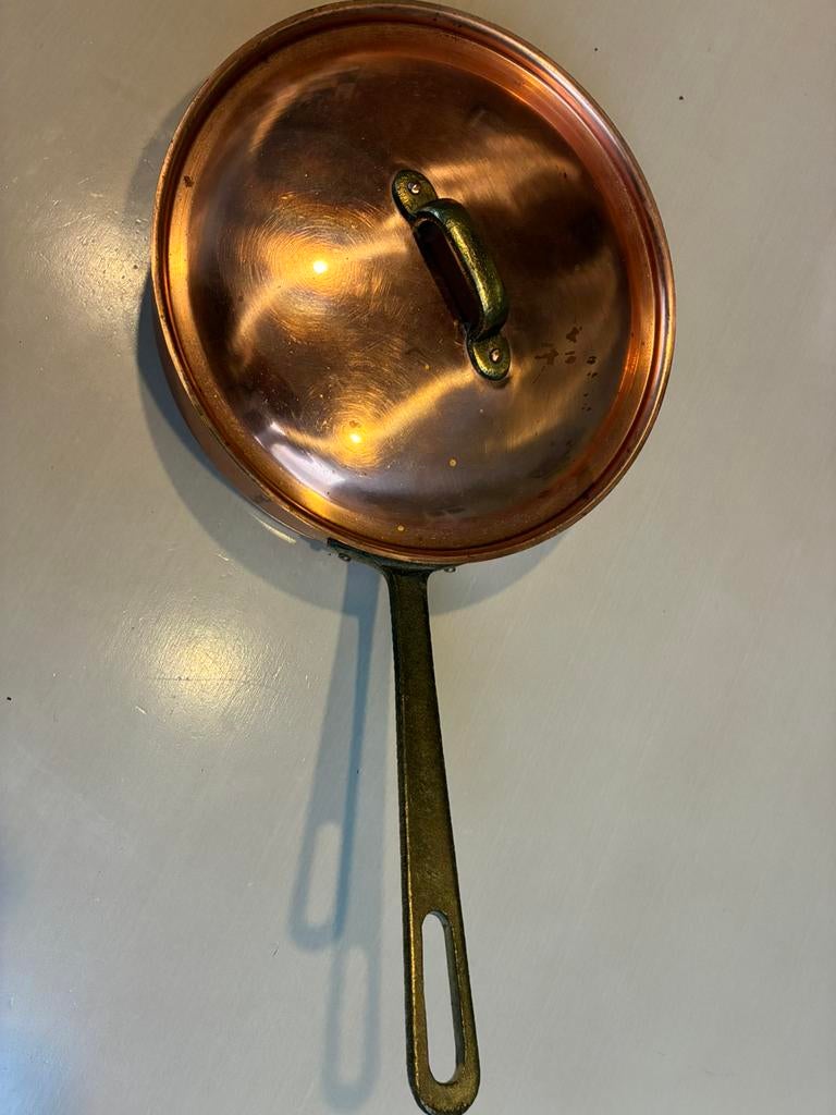Vintage koperen steelpan (Maggi), Ophalen, Gebruikt, Overige materialen, Koekenpan of Braadpan