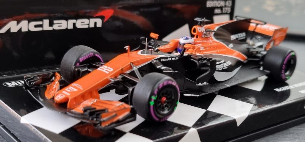 Minichamps McLaren MCL32 #22 Jenson Button 1:43 Monaco 2017, Ophalen of Verzenden, Nieuw, Auto, MiniChamps