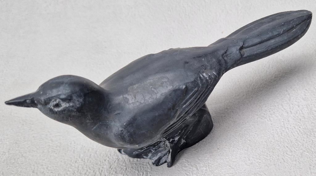 Zeer zware metalen VOGEL plastiek prototype Goudse Plastiek?, Ophalen of Verzenden