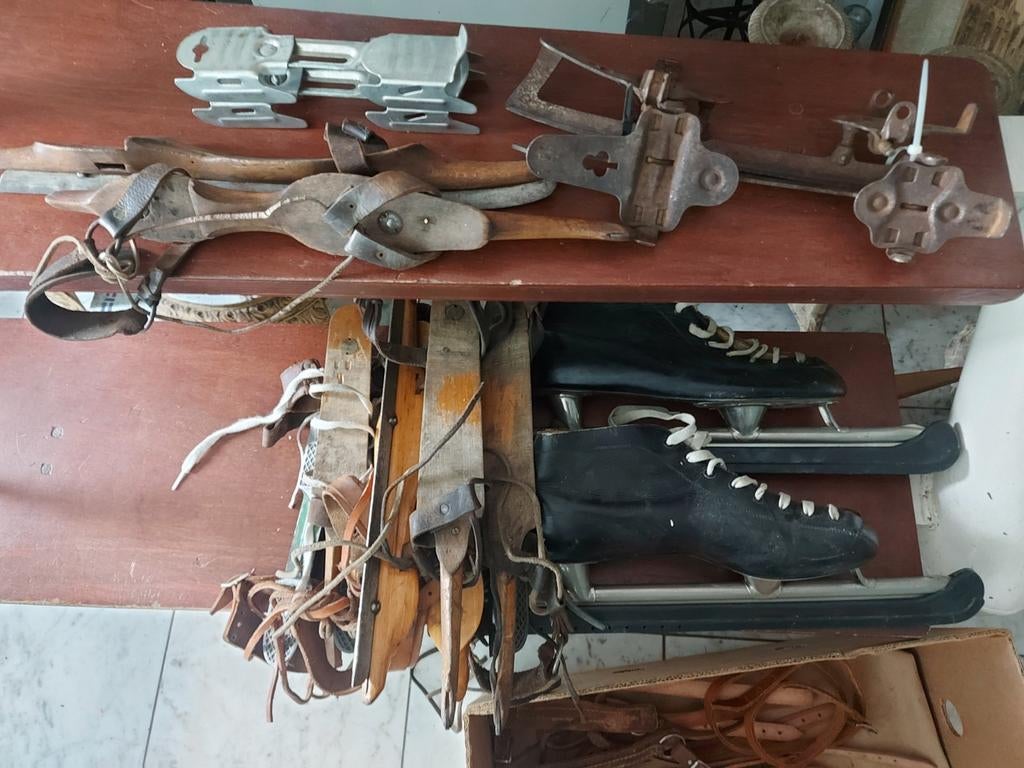 Oude schaatsen - houtjes doorlopers noren, Ophalen of Verzenden, Gebruikt, Friese doorlopers, Overige merken