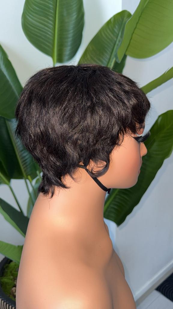 Chi pixie cut wig 100% human hair, Ophalen of Verzenden, Nieuw, Pruik of Haarverlenging