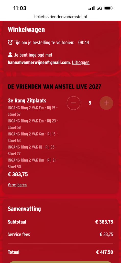 De Vrienden van Amstel Live 28-01-2027, Tickets en Kaartjes, Drie personen of meer