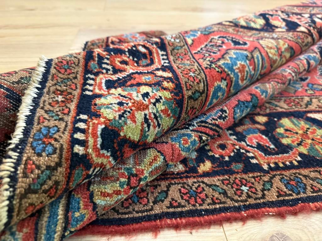 Handgeknoopt vintage Sarouk tapijt,  professioneel gereinigd, Gebruikt, Handmade vintage handknotted persian oriental design carpet rug