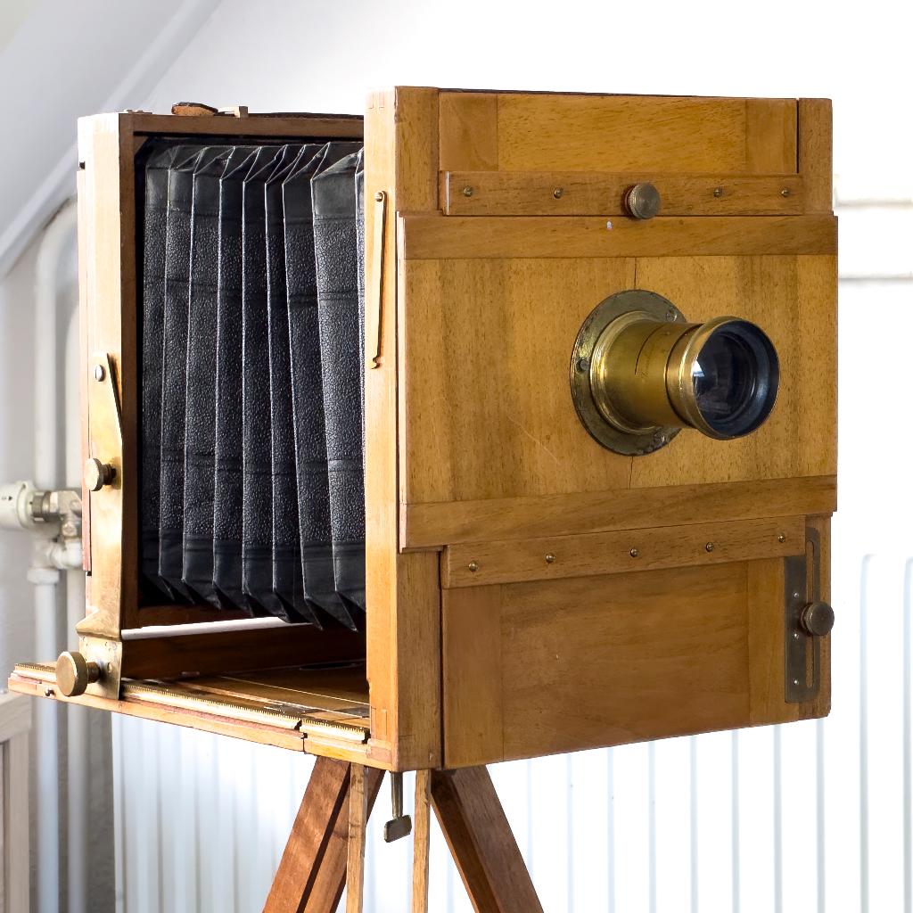 Houten platencamera 7 x 9 " (18x24cm), Ophalen of Verzenden, Voor 1940, Fototoestel