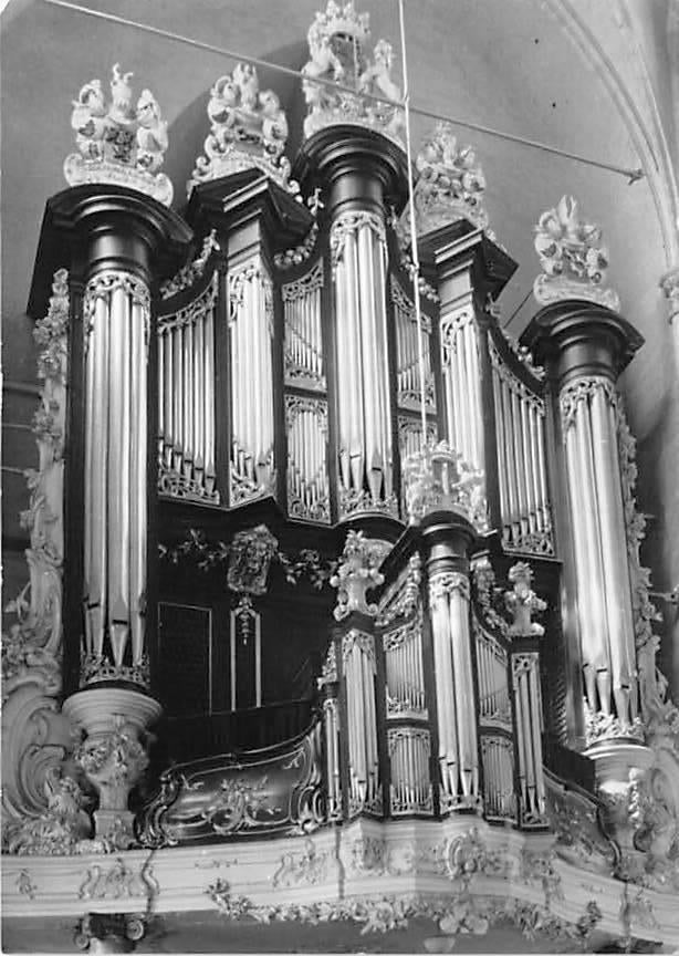 W742 Dordrecht Grote N H Kerk - kerkorgel orgel -, Ophalen of Verzenden, 1960 tot 1980, Zuid-Holland