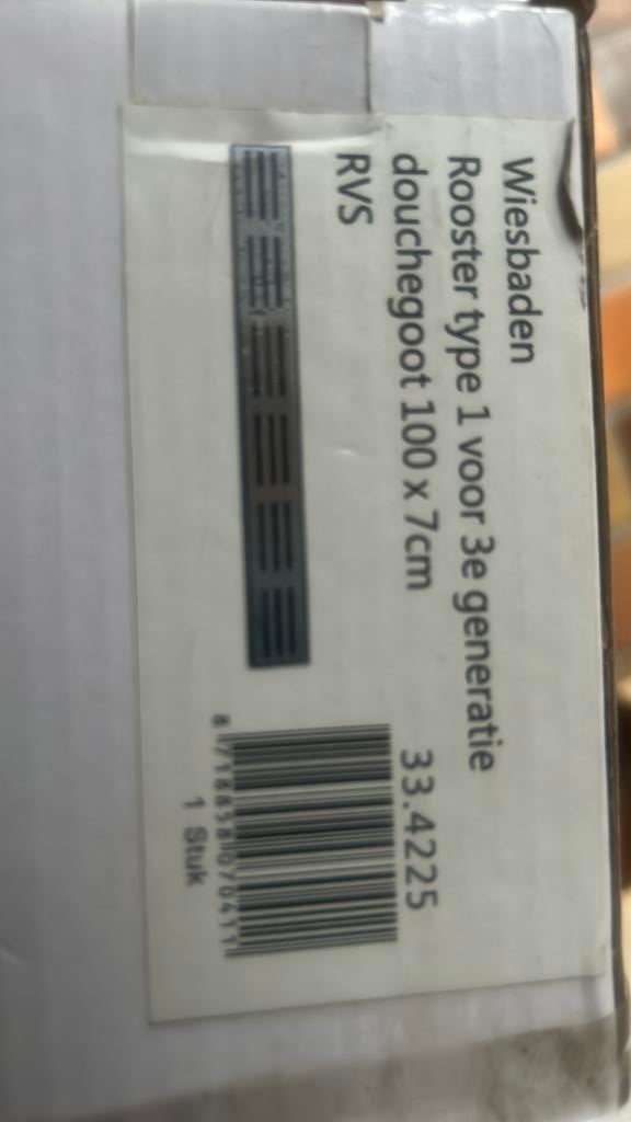 Rooster douchegoot., Doe-het-zelf en Verbouw, Sanitair, Ophalen of Verzenden, Nieuw, Rvs, Douche