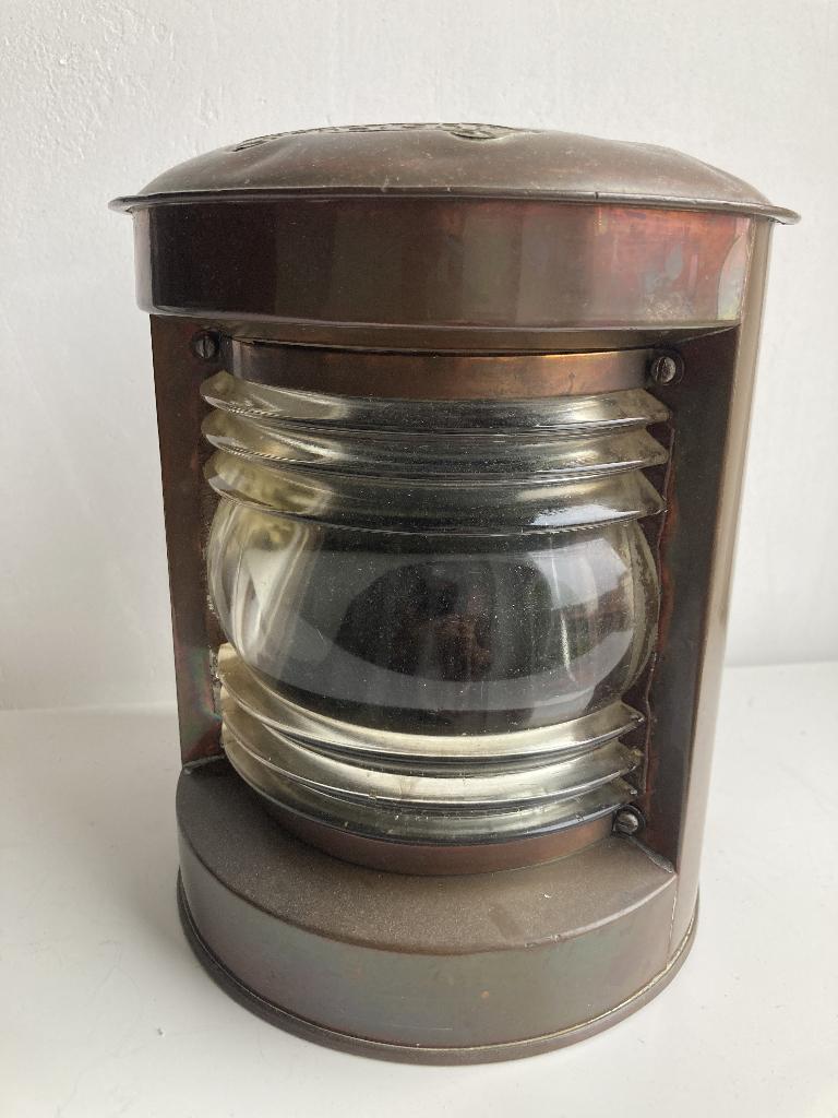 Authentieke scheepslamp, scheepslantaarn, heklicht, Verzamelen, Scheepvaart, Ophalen of Verzenden, Gebruikt, Motorboot of Zeilboot