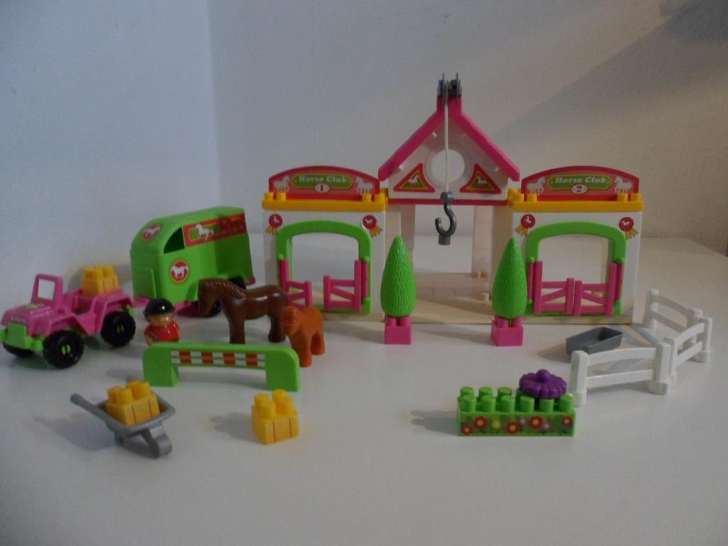 Abrick Paardenstal / Manege speelset, Ophalen of Verzenden, Zo goed als nieuw, Bouwen