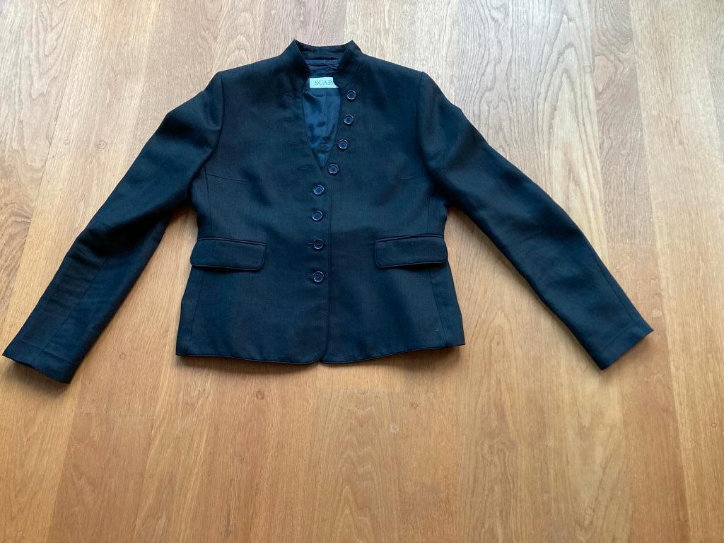 Scapa: zwart linnen jasje (maat 44), Scapa, Zwart, Maat 42/44 (L), Ophalen of Verzenden