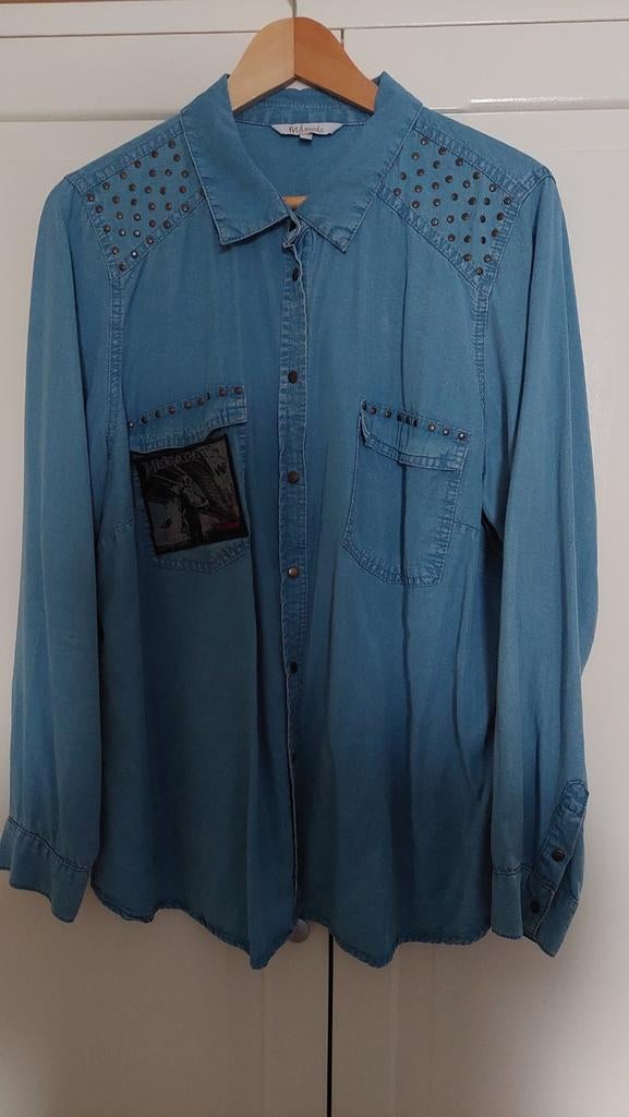 Blouse, Ophalen, Zo goed als nieuw, Maat 46/48 (XL) of groter, Blauw