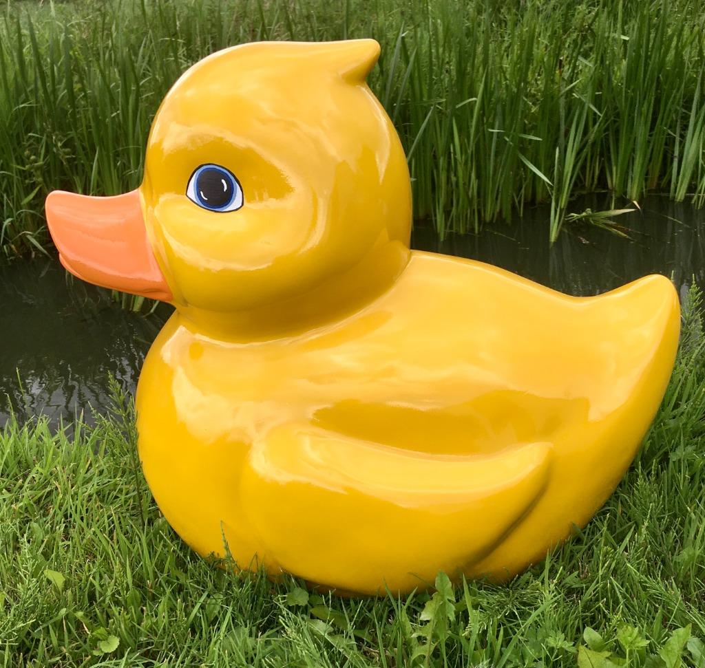 Bad Eend XL _SLAK XXL_TurtleDarkVader_, Tuin en Terras, Tuinbeelden, Ophalen of Verzenden, Nieuw, Kunststof, Dierenbeeld