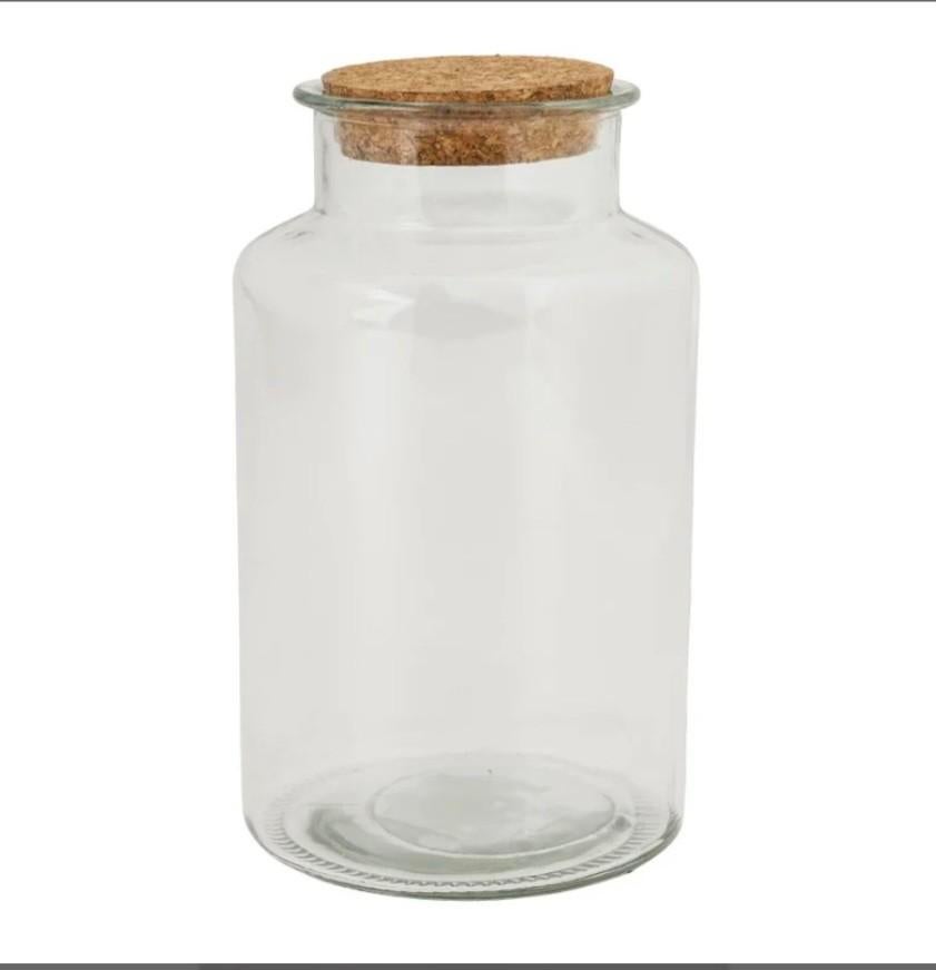 Voorraadpot met kurk deksel set, Ophalen of Verzenden