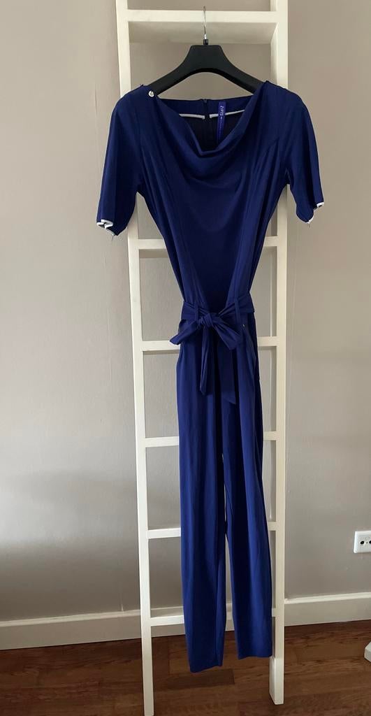 Blauwe jumpsuit - Maat xs, Kleding | Dames, Jumpsuits, Zo goed als nieuw, Maat 38/40 (M), Blauw, Ophalen of Verzenden