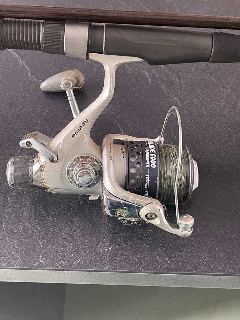 Carp Master hengels met prelude 5000 molens, Watersport en Boten, Ophalen of Verzenden, Zo goed als nieuw, Complete set