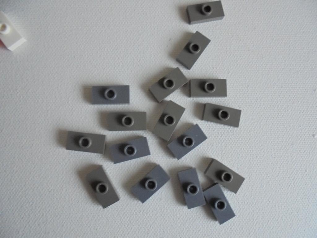 Lego: Plaatjes 1x2 met nop oud donkergrijs, Ophalen of Verzenden, Zo goed als nieuw, Lego