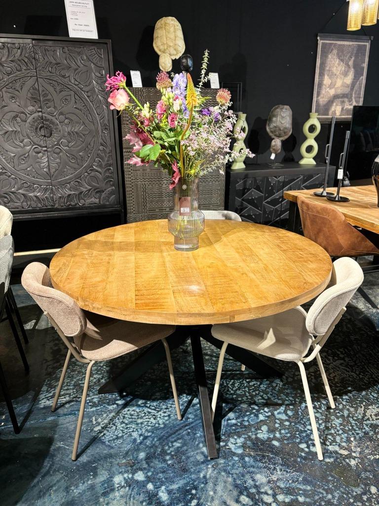 Mango Eettafels Rond & Ovaal Direct leverbaar Meerdere afm, Huis en Inrichting, JaRa, Bornsestraat 31, Nieuw, Ophalen of Verzenden