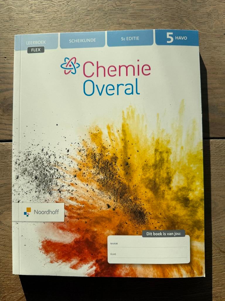 Chemie Overal, 5e editie, 5 havo, Boeken, Ophalen of Verzenden, Nieuw, HAVO, Scheikunde