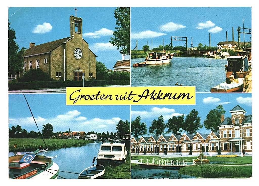 987087 Akkrum Friesland 1977 Gelopen met postzegel, Ophalen of Verzenden, 1960 tot 1980, Gelopen, Friesland