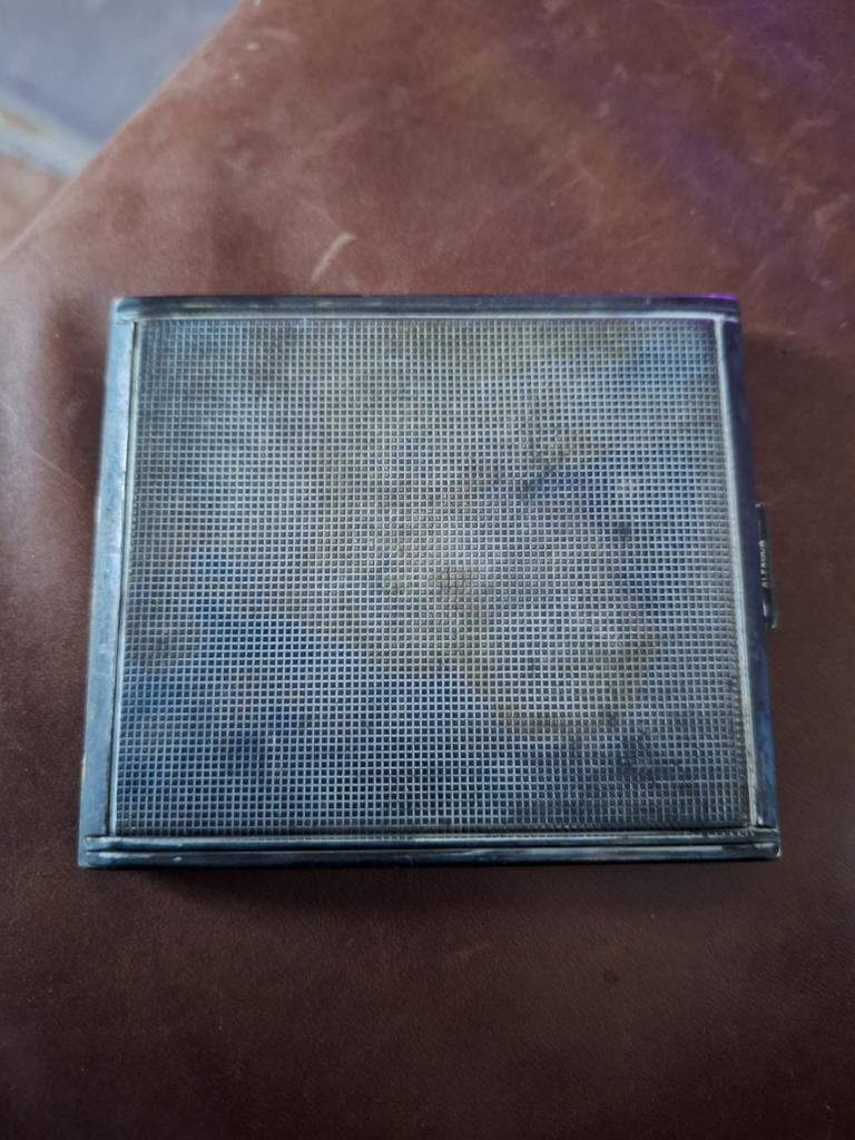 Vintage alpacca Sigarettenhouder, Ophalen of Verzenden, Zilver