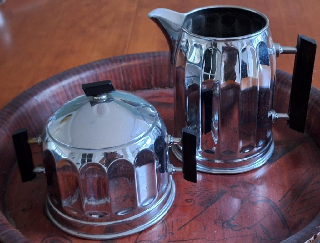 Vintage Demeijere Roomstel Chroom Bakeliet, Ophalen of Verzenden