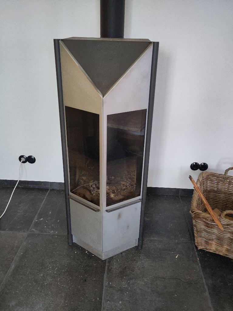 Moderne Houtkachel, Ophalen, Gebruikt, Houtkachel, Vrijstaand