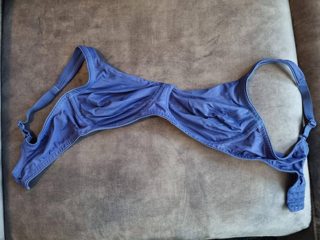 blauwe BH bh zonder beugel cup c, Ophalen of Verzenden, Blauw, BH