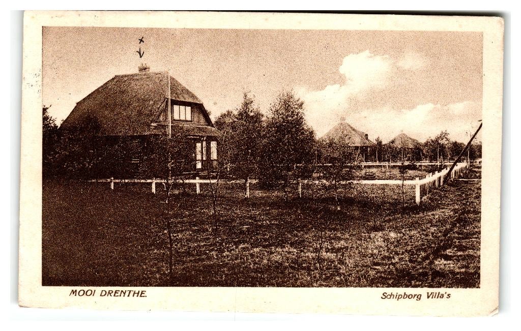 Schipborg, Villa's. Mooi Drenthe, Verzenden, 1920 tot 1940, Gelopen, Drenthe