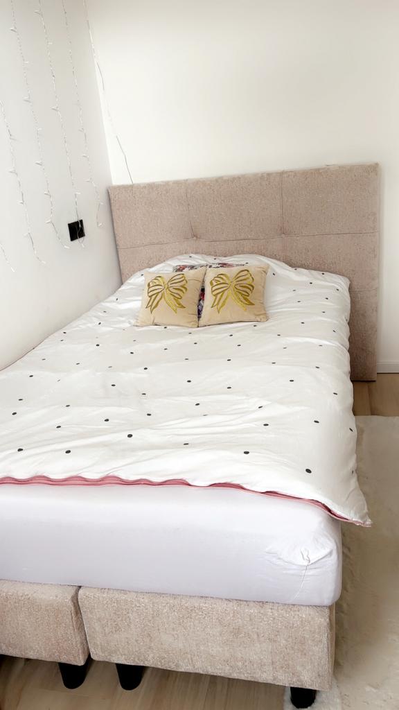 Twijfelaar Boxspring 120x200 cm- Nieuwstaat!, Beige, Nieuw, Twijfelaar, 120 cm