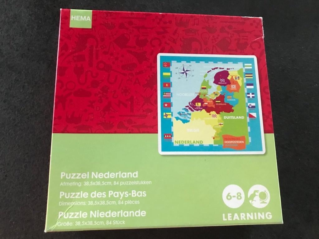 Puzzel Nederland 84 stukjes Hema, Ophalen of Verzenden, Minder dan 500 stukjes, Zo goed als nieuw, Legpuzzel