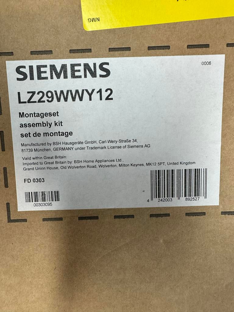 Siemens LZ29WWY12, Ophalen of Verzenden, Nieuw, 200 tot 400 m³ per uur