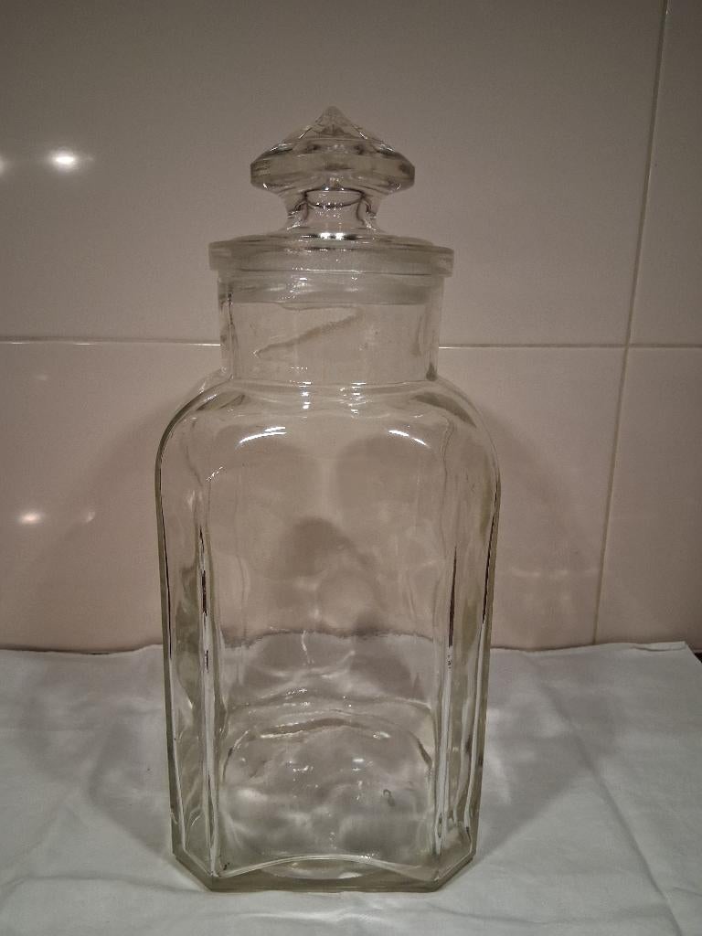 Antieke glazen stopfles grote maat *eureka*, Antiek en Kunst, Antiek | Glas en Kristal, Ophalen of Verzenden