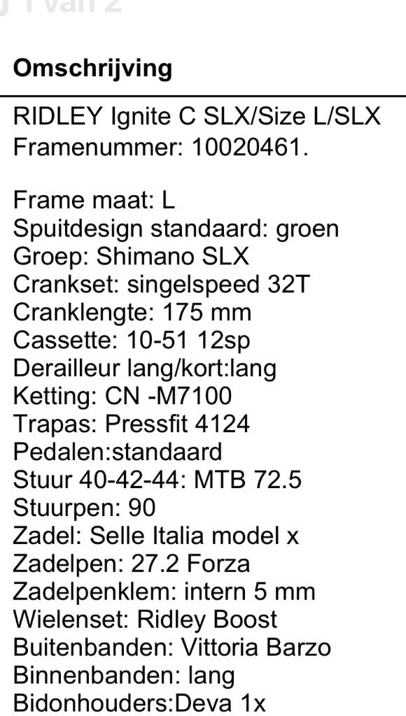 MTB Ridley, Fietsen en Brommers, 28 inch, Vering, Zo goed als nieuw, 57 tot 61 cm