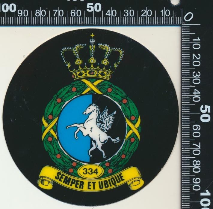Sticker: 334 Semper et Ubique, Verzamelen, Ophalen of Verzenden, Zo goed als nieuw, Bedrijf of Vereniging