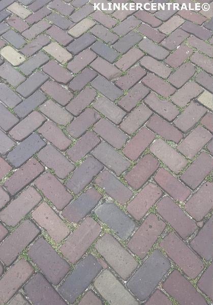 ROOIKORTING 1.200m2 rood paars gebakken keiformaat klinkers, Tuin en Terras, Tegels en Klinkers, Bij dit gebruikte product niet te achterhalen