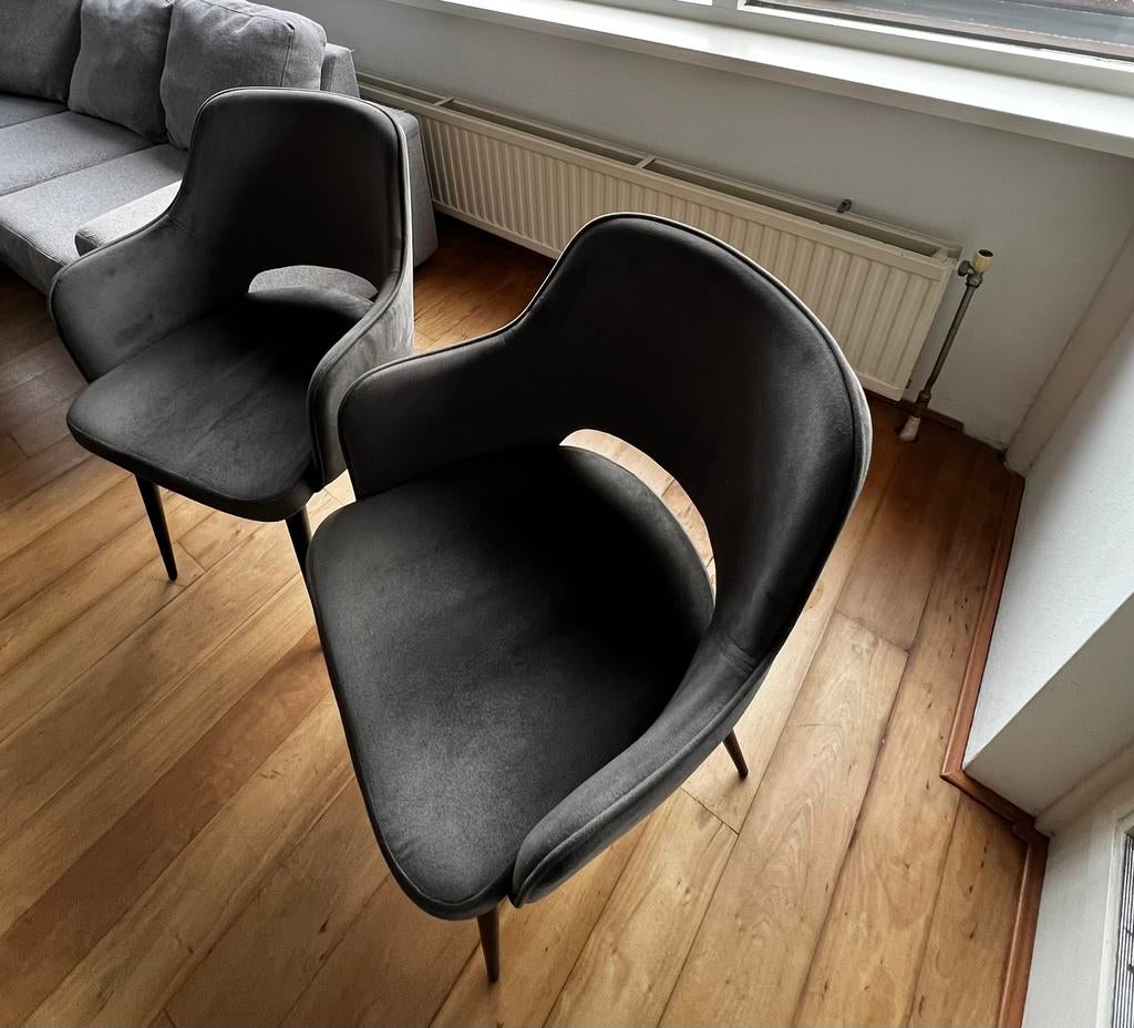 Eetkamerstoelen 2x Karwei, Ophalen, Zo goed als nieuw, 75 tot 100 cm, 50 tot 75 cm