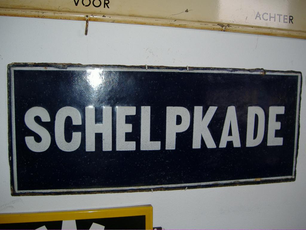 vintage oud straatnaam bord emaile, Ophalen of Verzenden, Gebruikt, Reclamebord