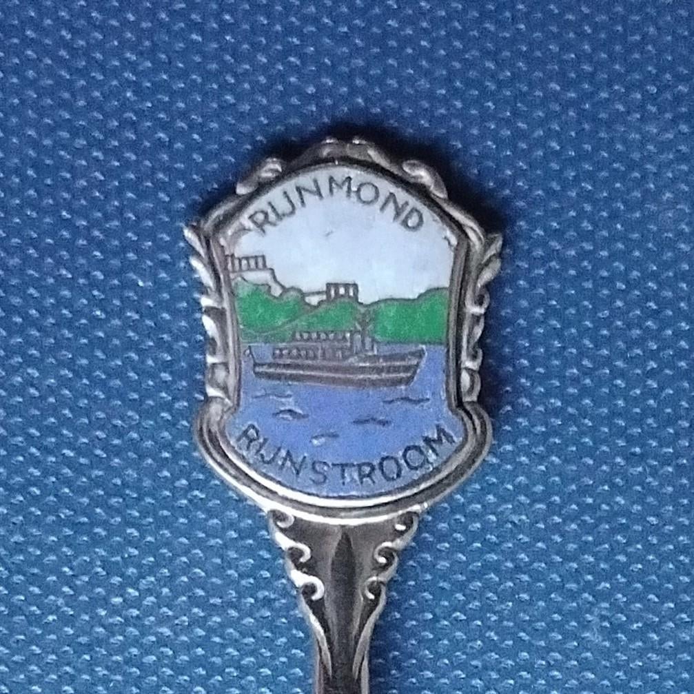 verzilverd lepeltje Rijnmond Rijnstroom (Selecta), schip, Antiek en Kunst, Antiek | Bestek, Ophalen of Verzenden