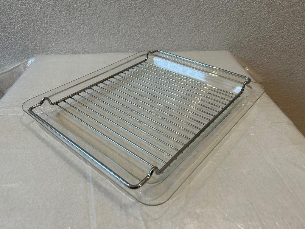 Chroom Rooster. Oven.en Kunststof schaal / magnetronplaat 06, Ophalen, Overige typen, Zilver, Zo goed als nieuw