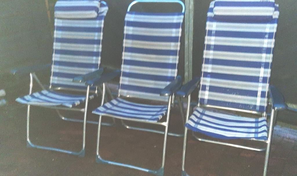 3x lichtgewicht tuinstoelen/ camping / camper, Ophalen