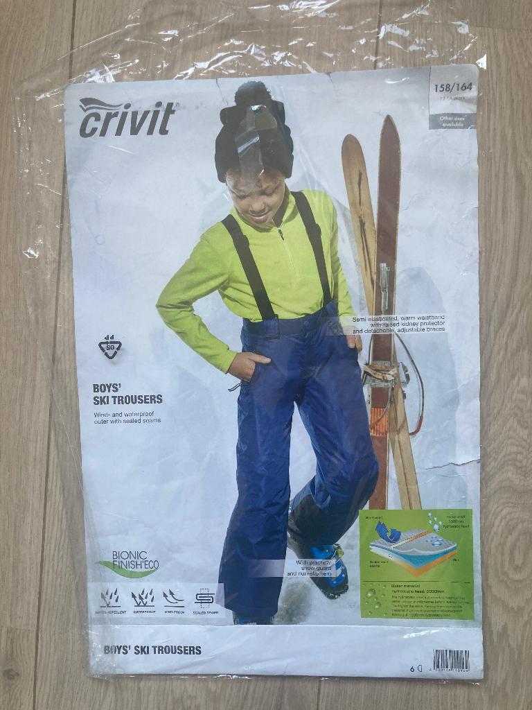 Kobaltblauwe Skibroek Crivit maat 158/164, Ophalen of Verzenden, Zo goed als nieuw, Crivit, Jongen of Meisje