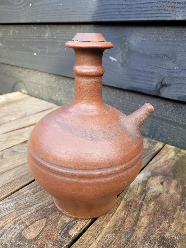 Javanese Kendi kruik 27cm. Indonesië / waterkruik terracotta, Ophalen of Verzenden