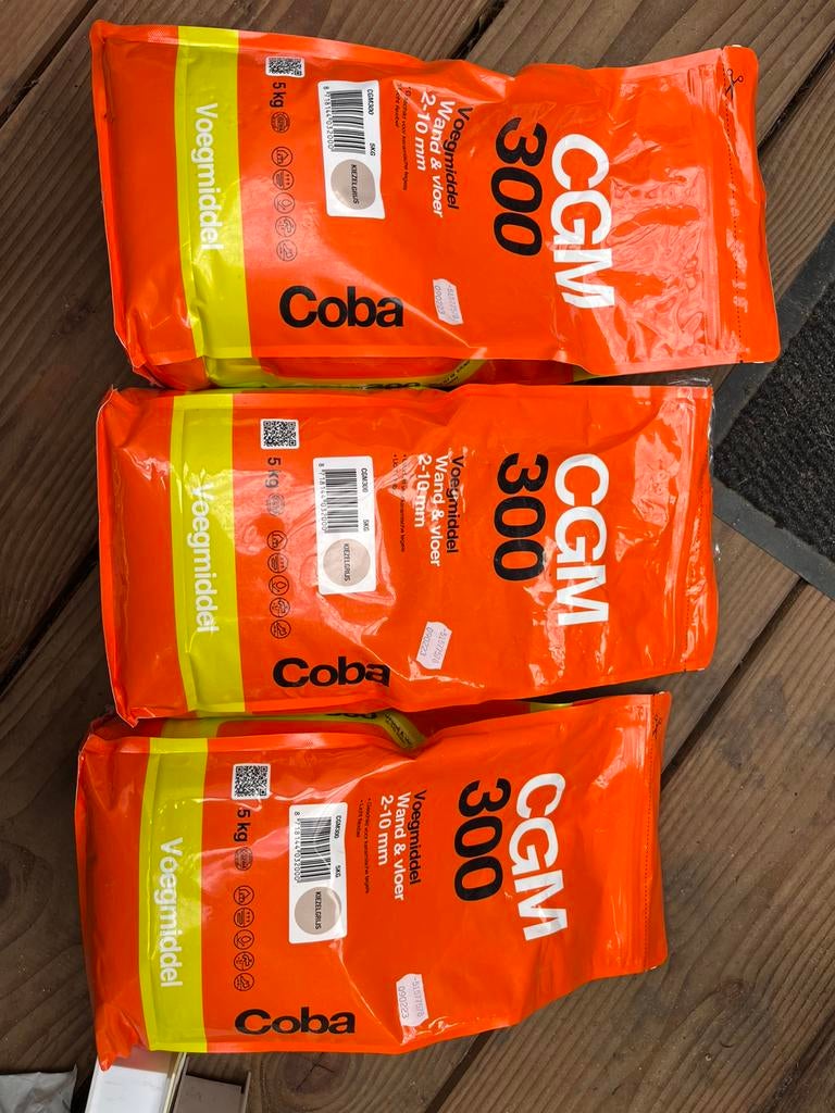 Voegmiddel kiezelgrijs. 15 kilo, Ophalen, Nieuw