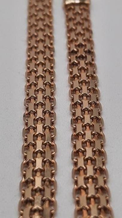 gouden platte ketting 14kt, Www.bredajuwelier.nl, Nieuw, Ophalen of Verzenden, Www.bredajuwelier.nl