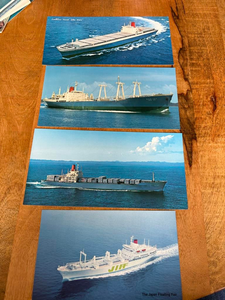 Ansichtkaarten schepen Mitsui O.S.K. Lines Japan, Ophalen of Verzenden, Kaart, Foto of Prent